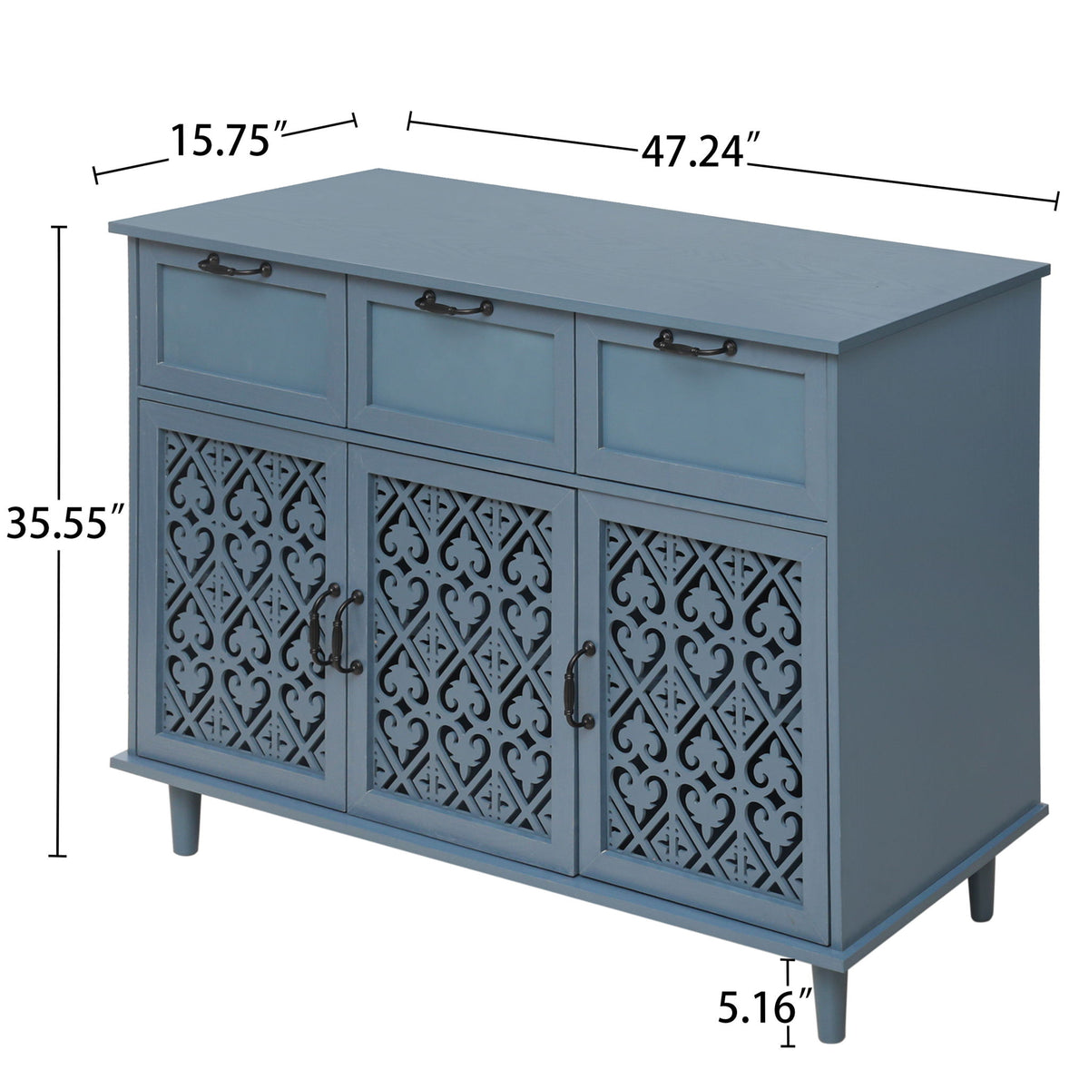 3 Door 3 Drawer Elegant Cabinet