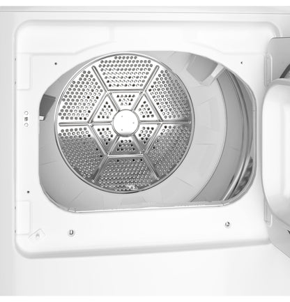 GE 7.2 Cubic Foot Front Load Electric Dryer, Reversible Dryer Door - White