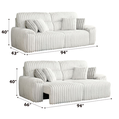 Jaya - Power Motion Sofa With Sleeper & USB Port - Light Gray