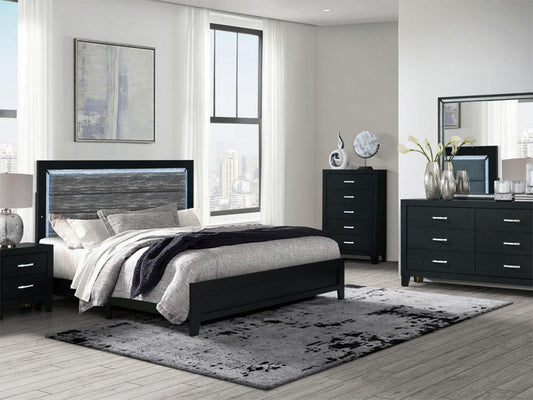 Global Reid - Queen Bed - Black