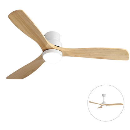 52" Ceiling Fan With Dimmable LED Light, 6 Speed DC Motor, 3 Blades