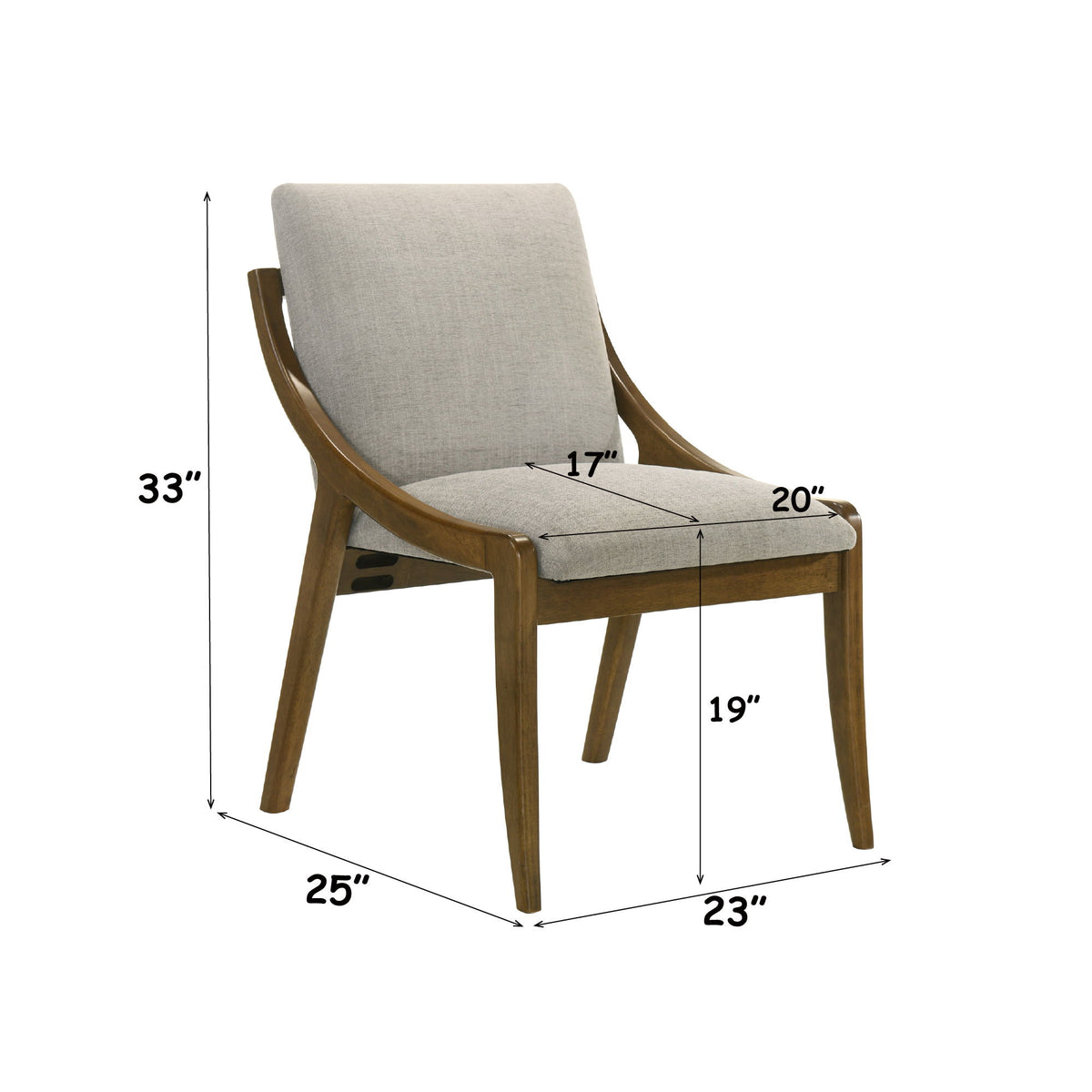 Danzel - Side Chair (Set of 2) - Gray / Oak