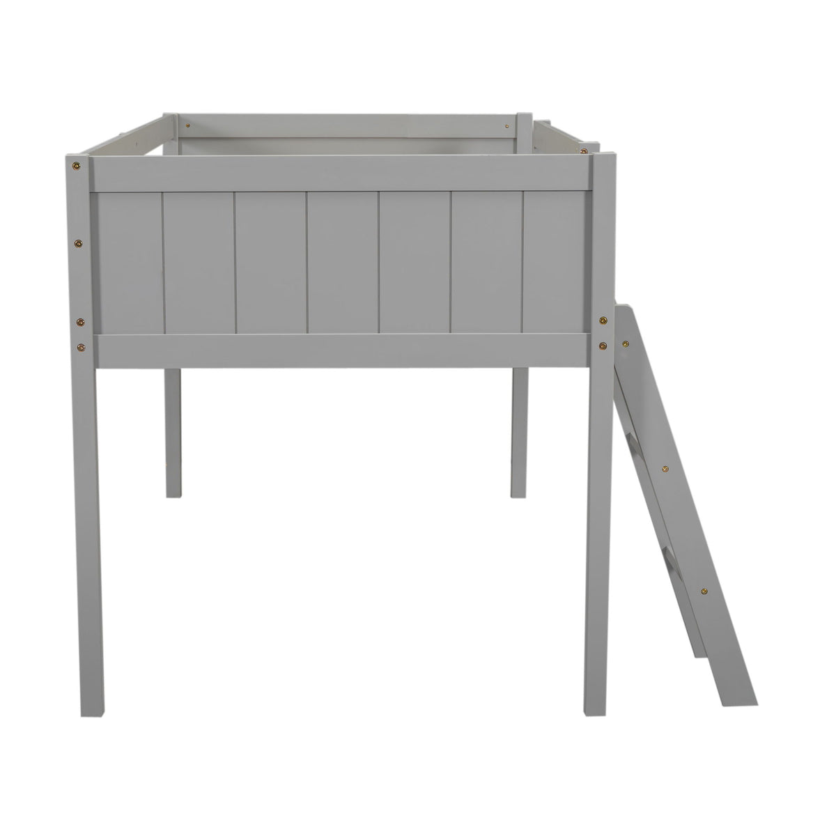 Low Loft Bed With Adjustable Ladder